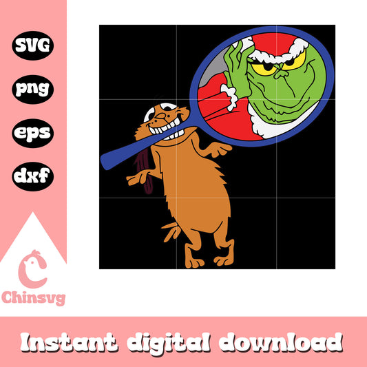 The grinch max dog mirror svg, the grinch svg, dr seuss svg