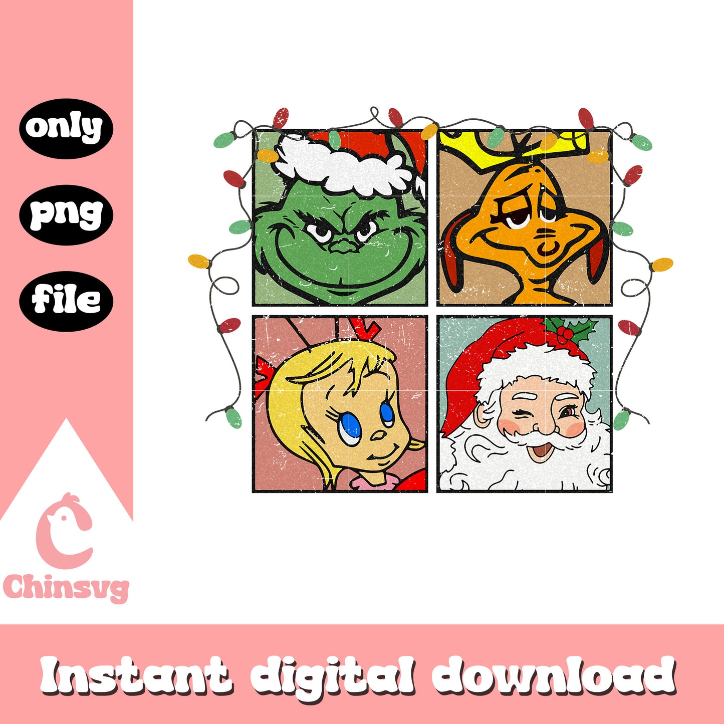 The grinch movie characters christmas day png, christmas movies png