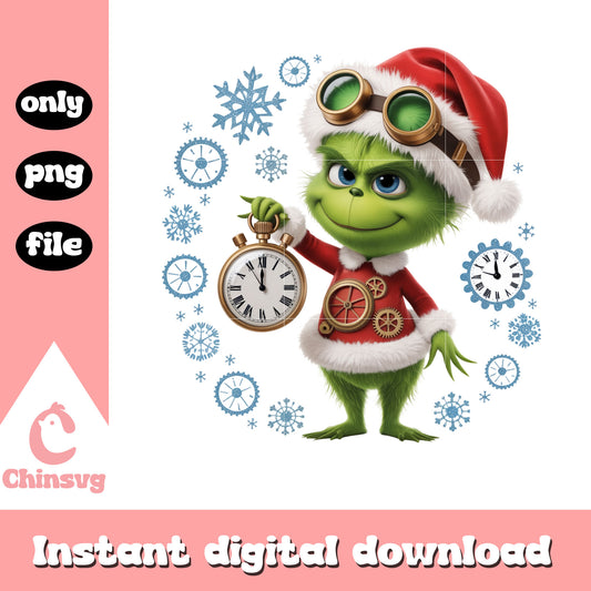 The grinch santa christmas design png, merry christmas images png