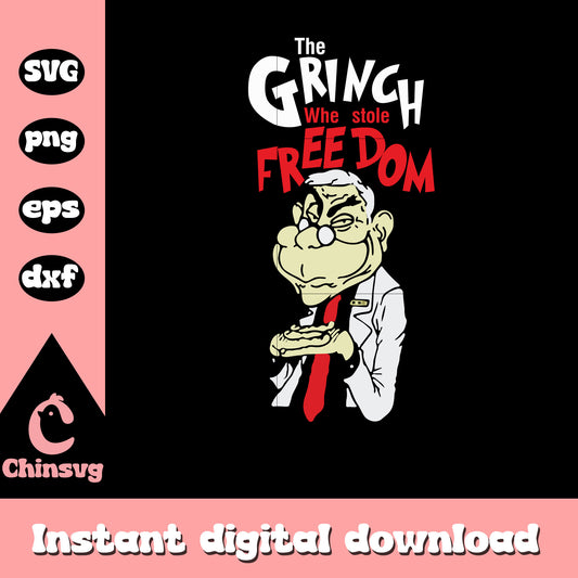 The grinch who stole freedom christmas design svg, the grinch svg