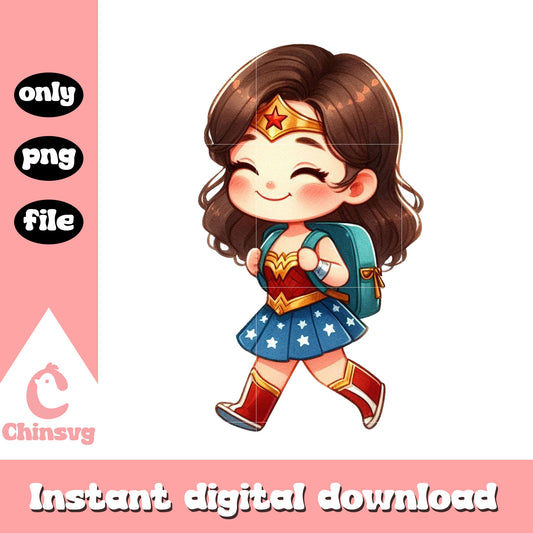 The hero wonder woman character design png, back to school png