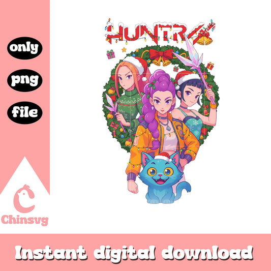 The huntrix and derpy kpop christmas png, christmas movies png
