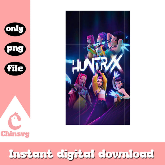 The huntrix kpop demon hunters png, huntrix concert png
