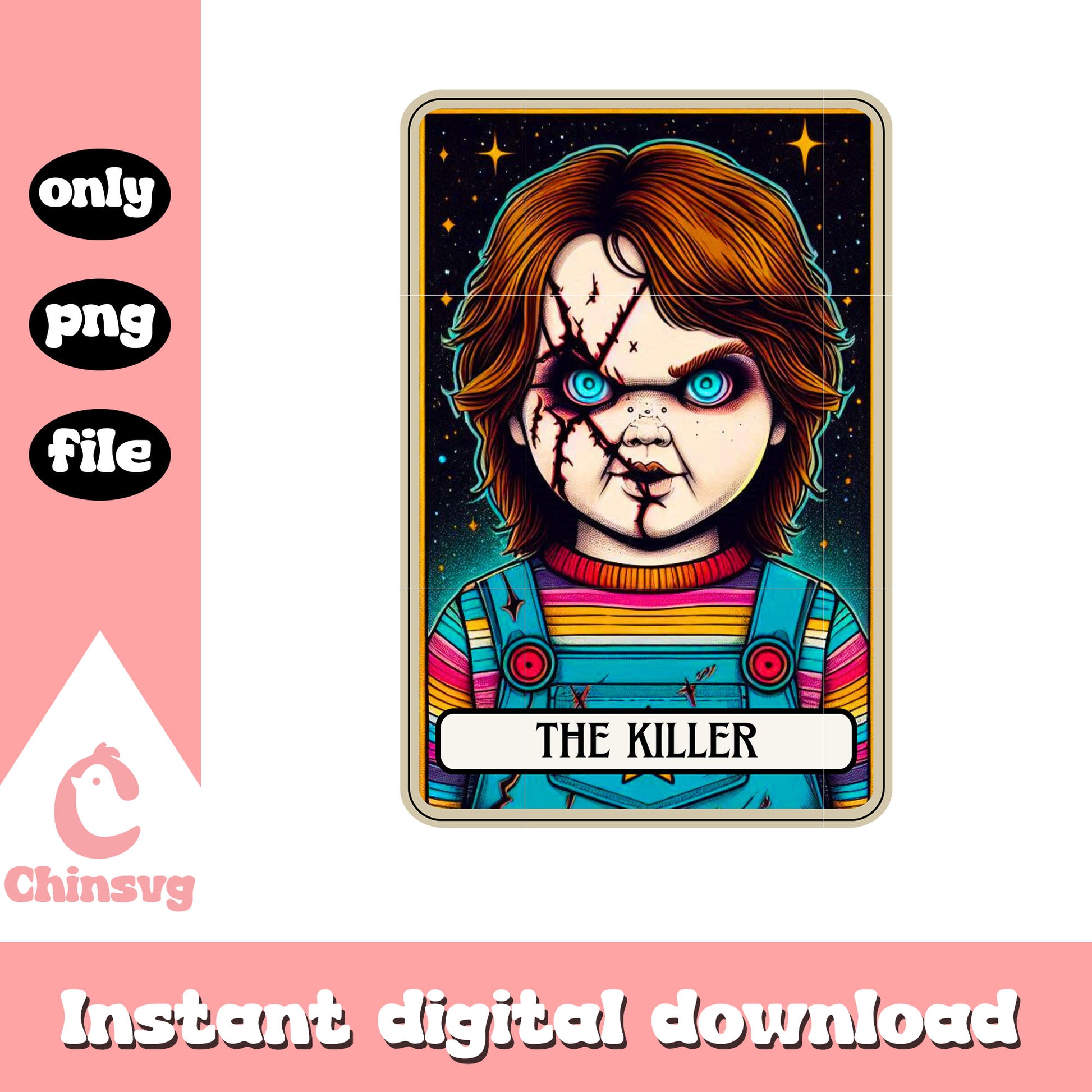 The killer chucky character design png, child's play png