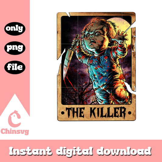 The killer chucky character design png, death tarot png