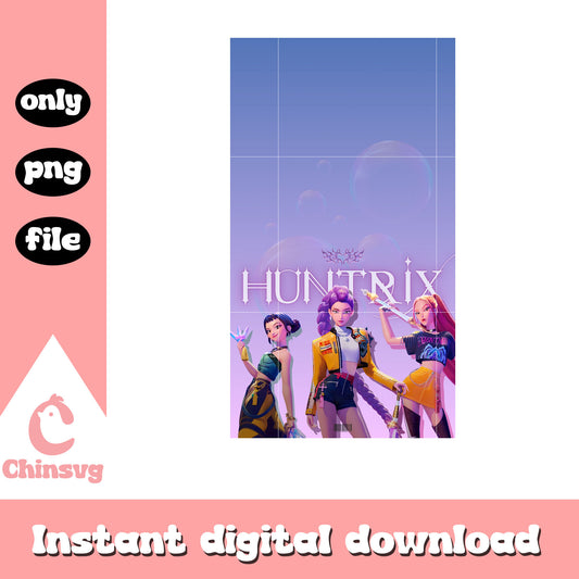 The kpop group huntrix png, kpop demon hunter png