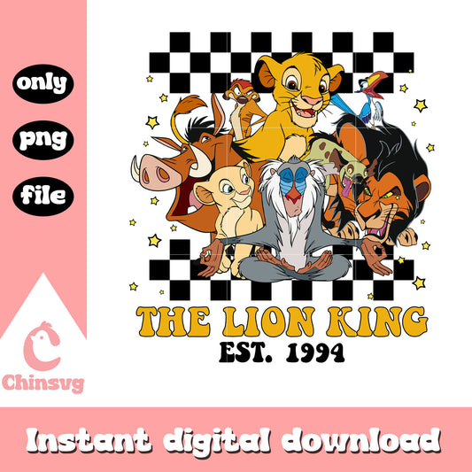 The lion king est 1994 characters png, lion king characters png