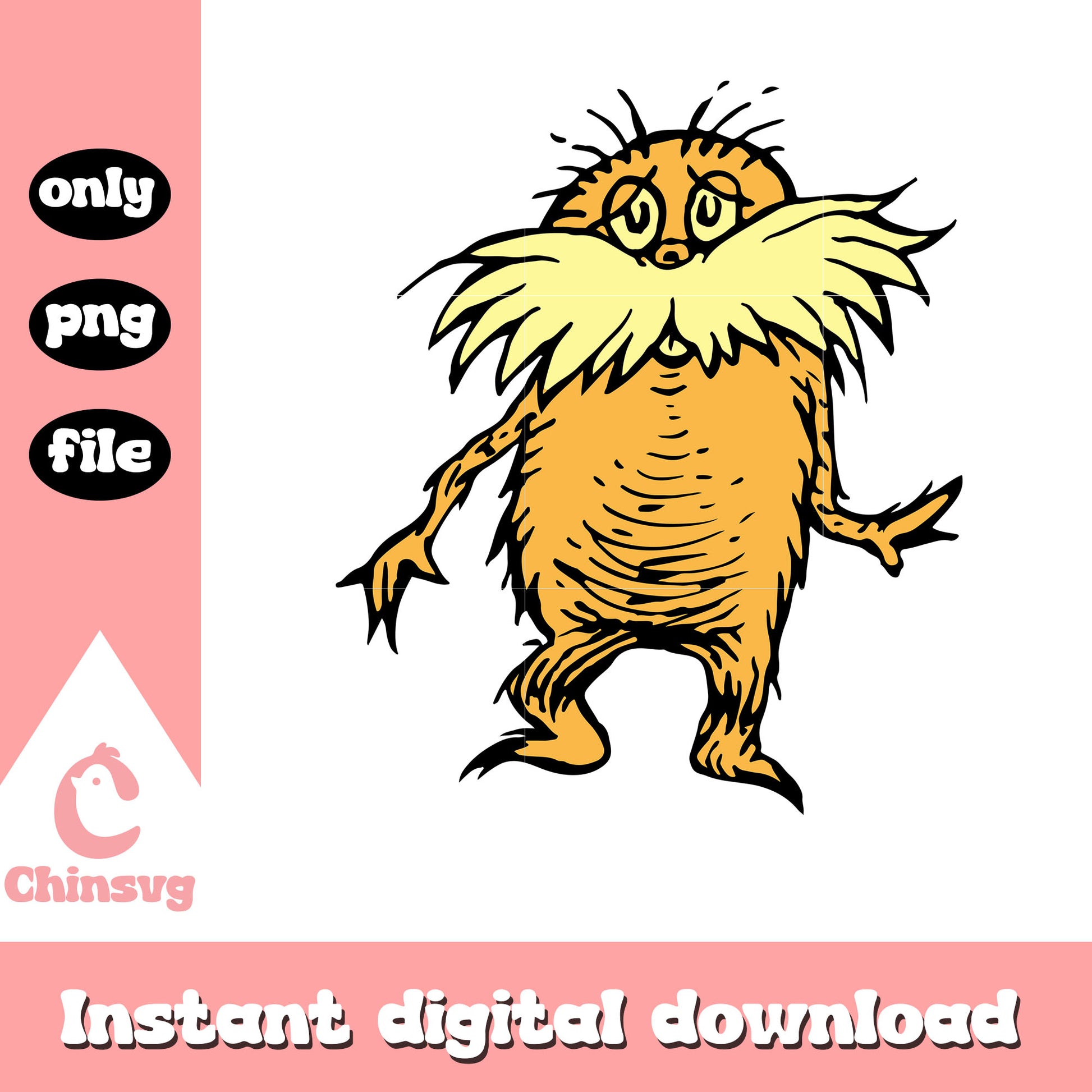 The lorax dr seuss character png, dr seuss the lorax png