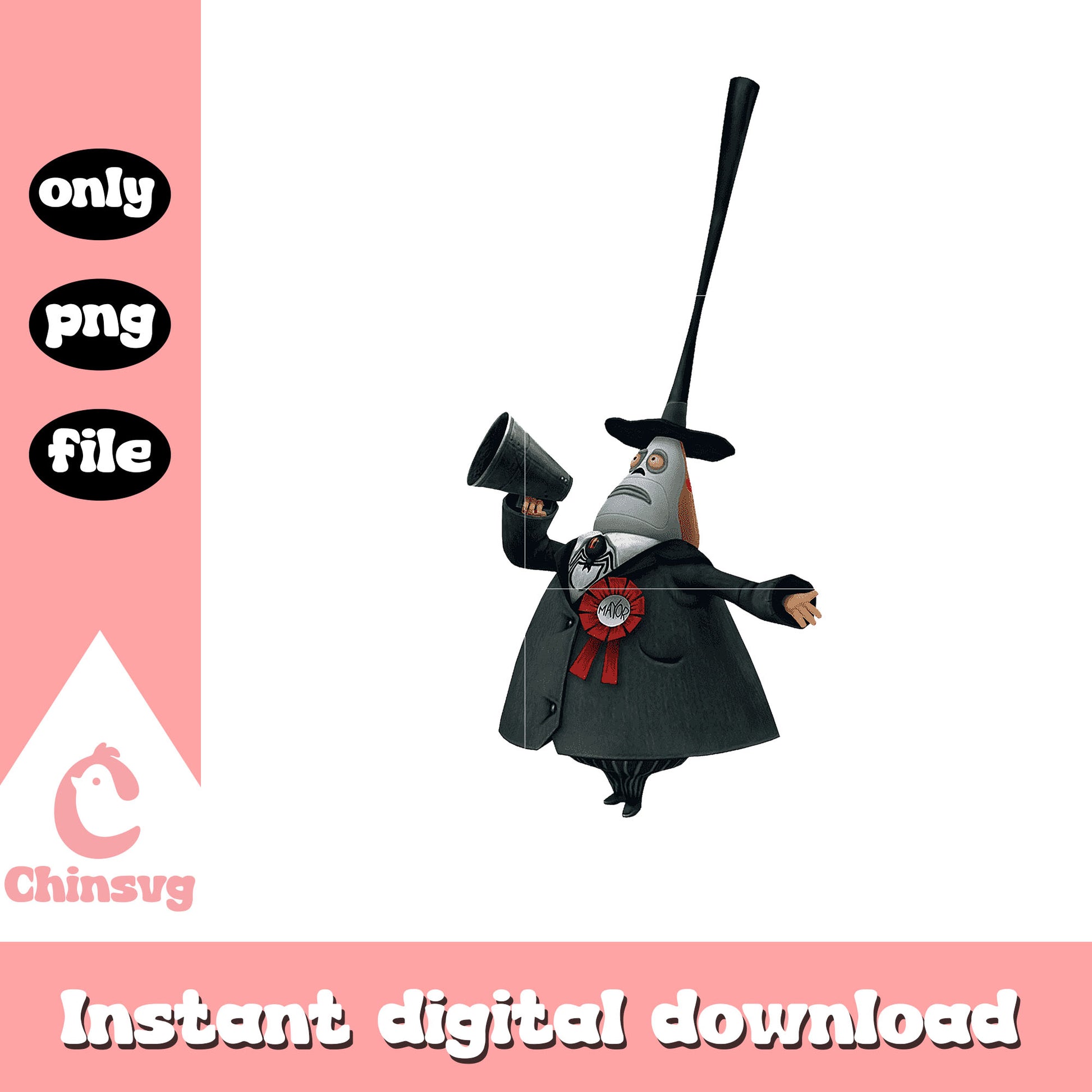 The mayor character clipart png, nightmare before christmas png