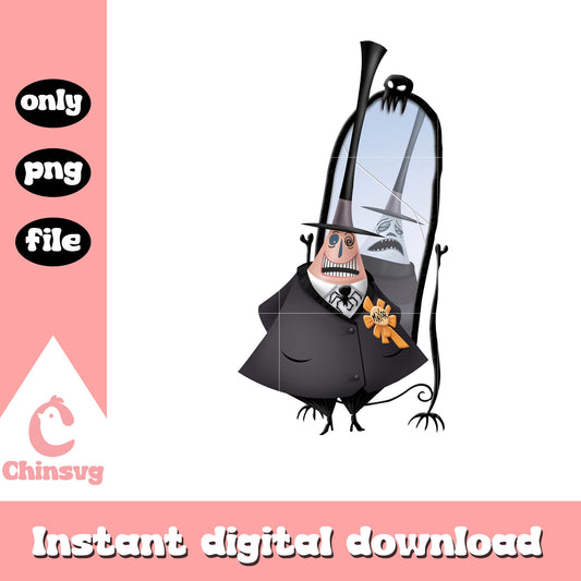 The mayor character mirror png, nightmare before christmas film png