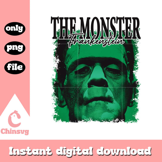 The monster frankenstein face poster png, frankenstein face png