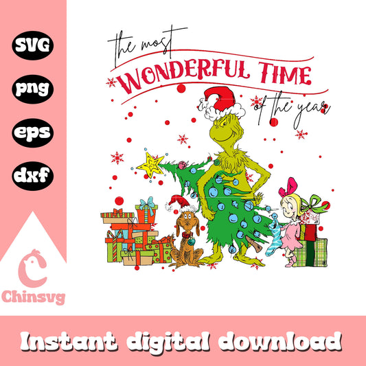 The most wonderful time of the year svg, dr seuss characters svg