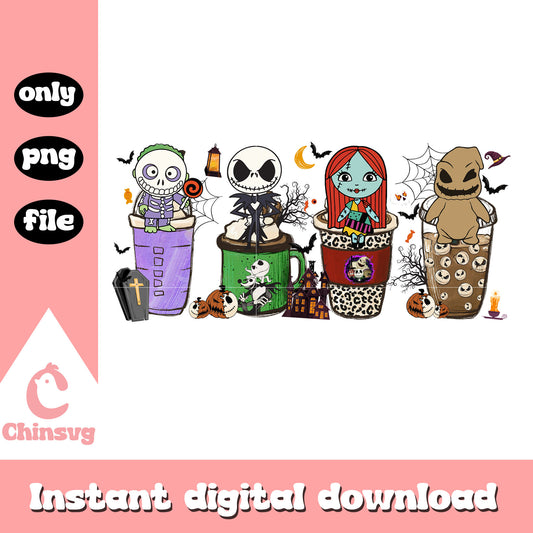 The nightmare before christmas characters halloween png, halloween png