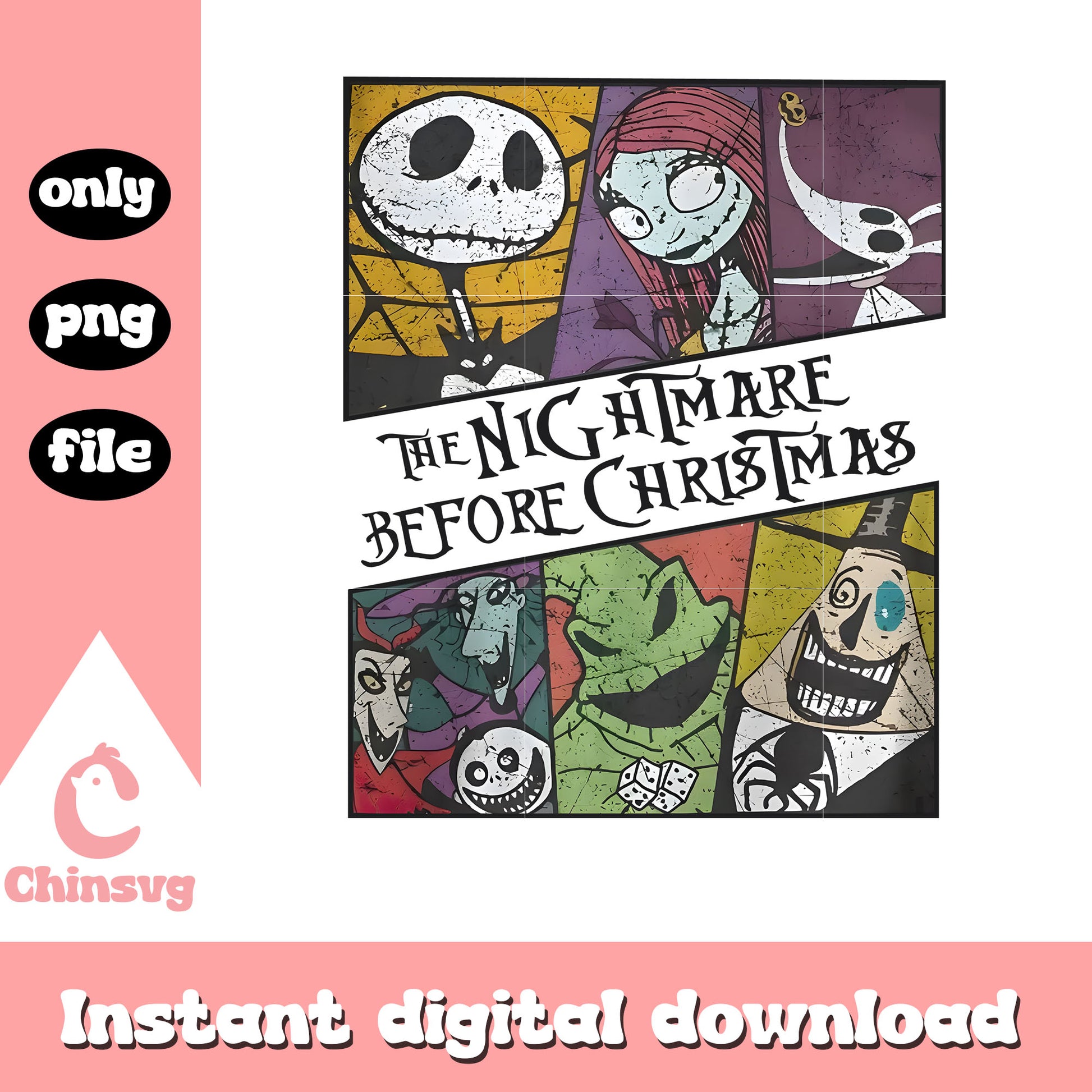 The nightmare before christmas design png, jack skellington png