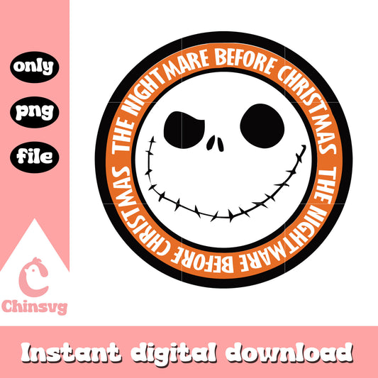 The nightmare coffee before happy face logo png, jack skellington art png