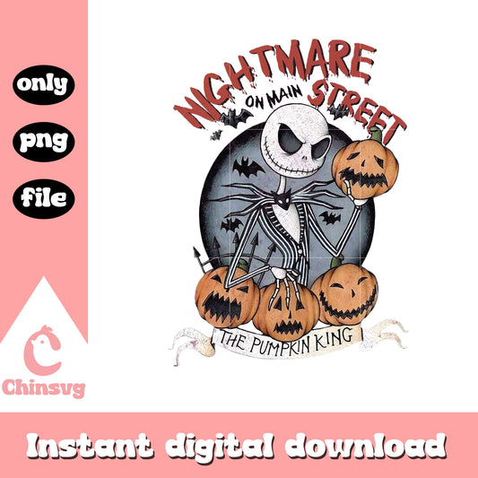 The pumpkin king nightmare on main street png, pumpkin king png, jack png