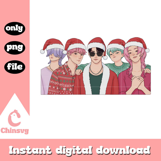 The saja boys christmas clothes design png, santa claus png