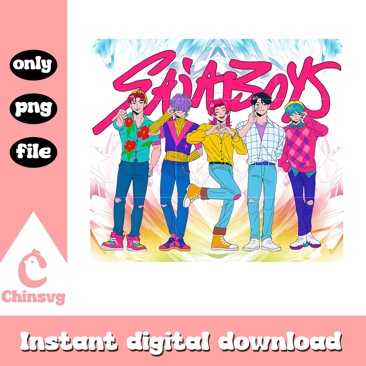 The saja boys fanart design png,  kpop demon hunters saja boys png