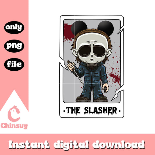 The slasher michael myers mickey card png, mickey michael myers png