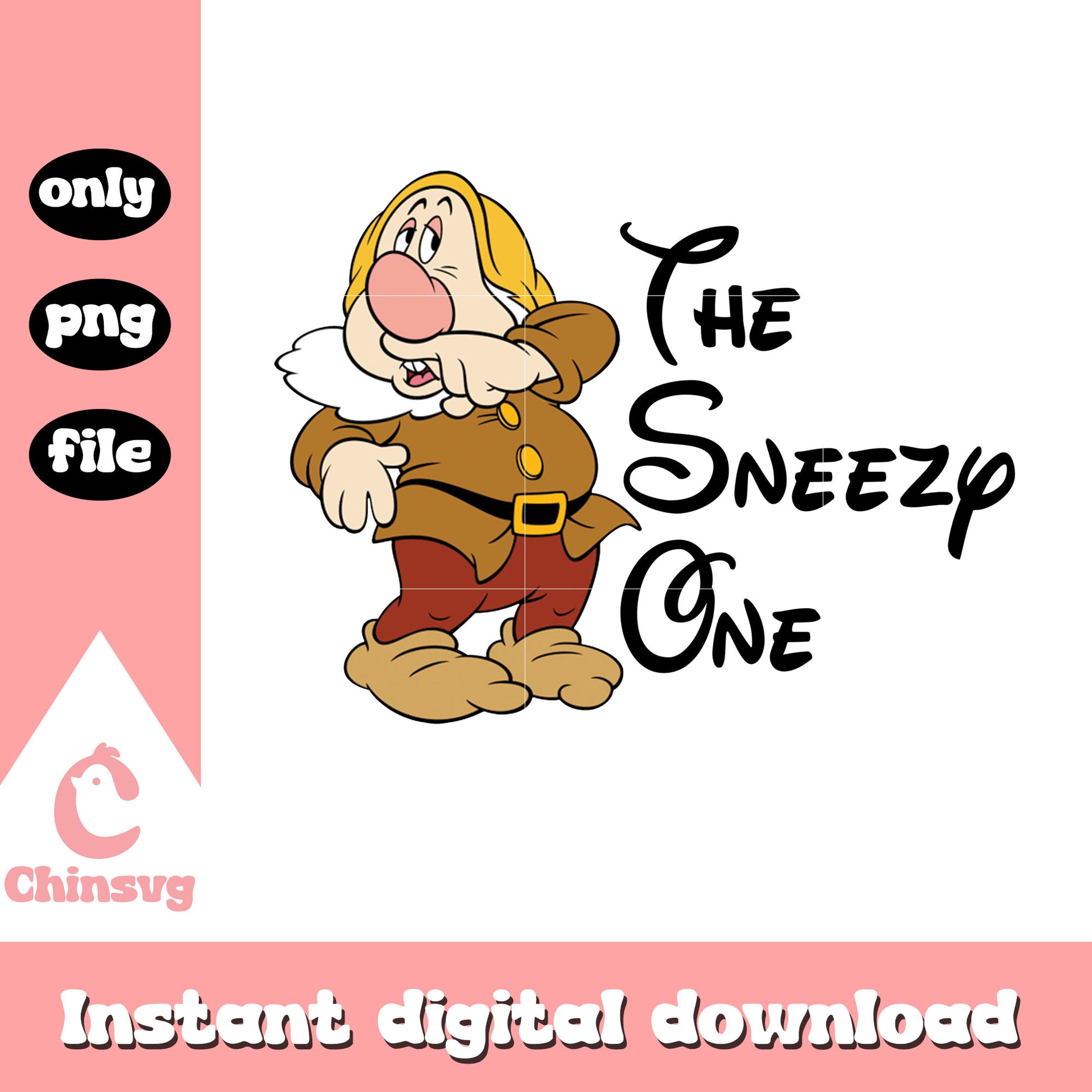 The sneezy one snow white cartoon png, sneezy from snow white png
