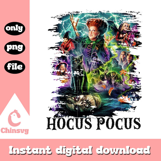 The witches hocus pocus movie design png, happy halloween png