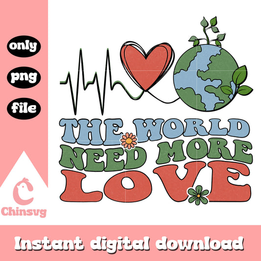 The world need more love png, when is earth day png, planet png