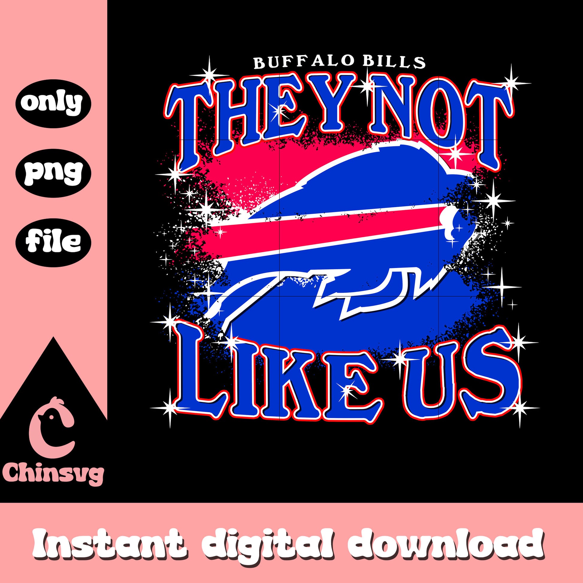 They not like us Buffalo Bills logo png, Buffalo Bills nfl png