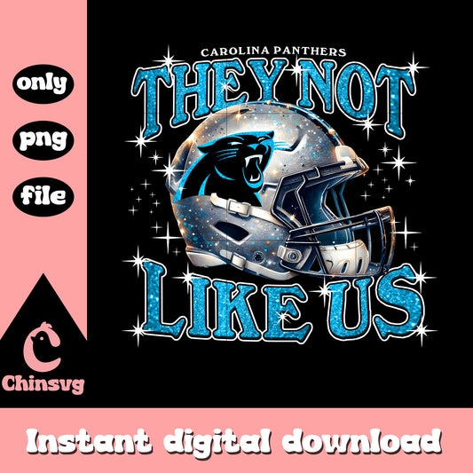 They not like us Carolina Panthers helmet png, nfl game png