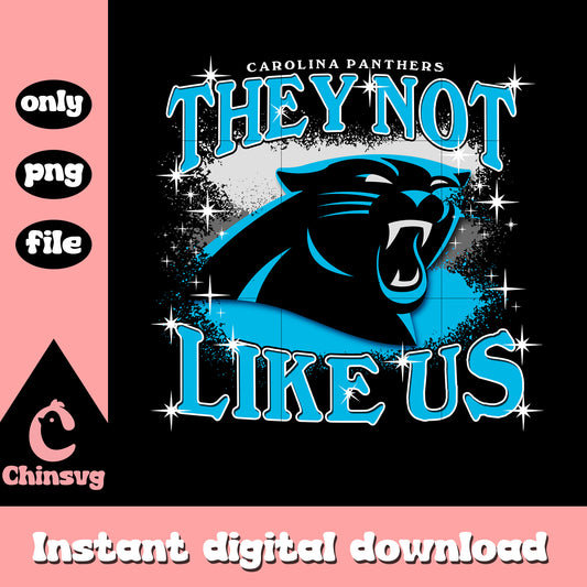 They not like us Carolina Panthers png, college football png