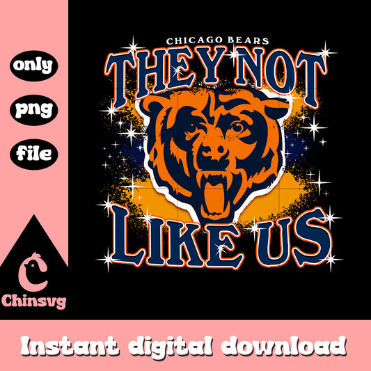 They not like us Chicago Bears logo png, nfl Chicago Bears png