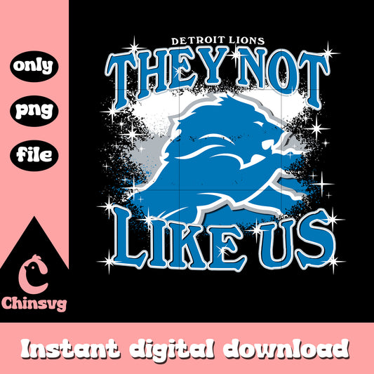 They not like us Detroit Lions team png, nfl team logos png