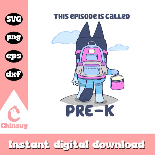 This episode is called pre-k design svg, bluey movie disney svg