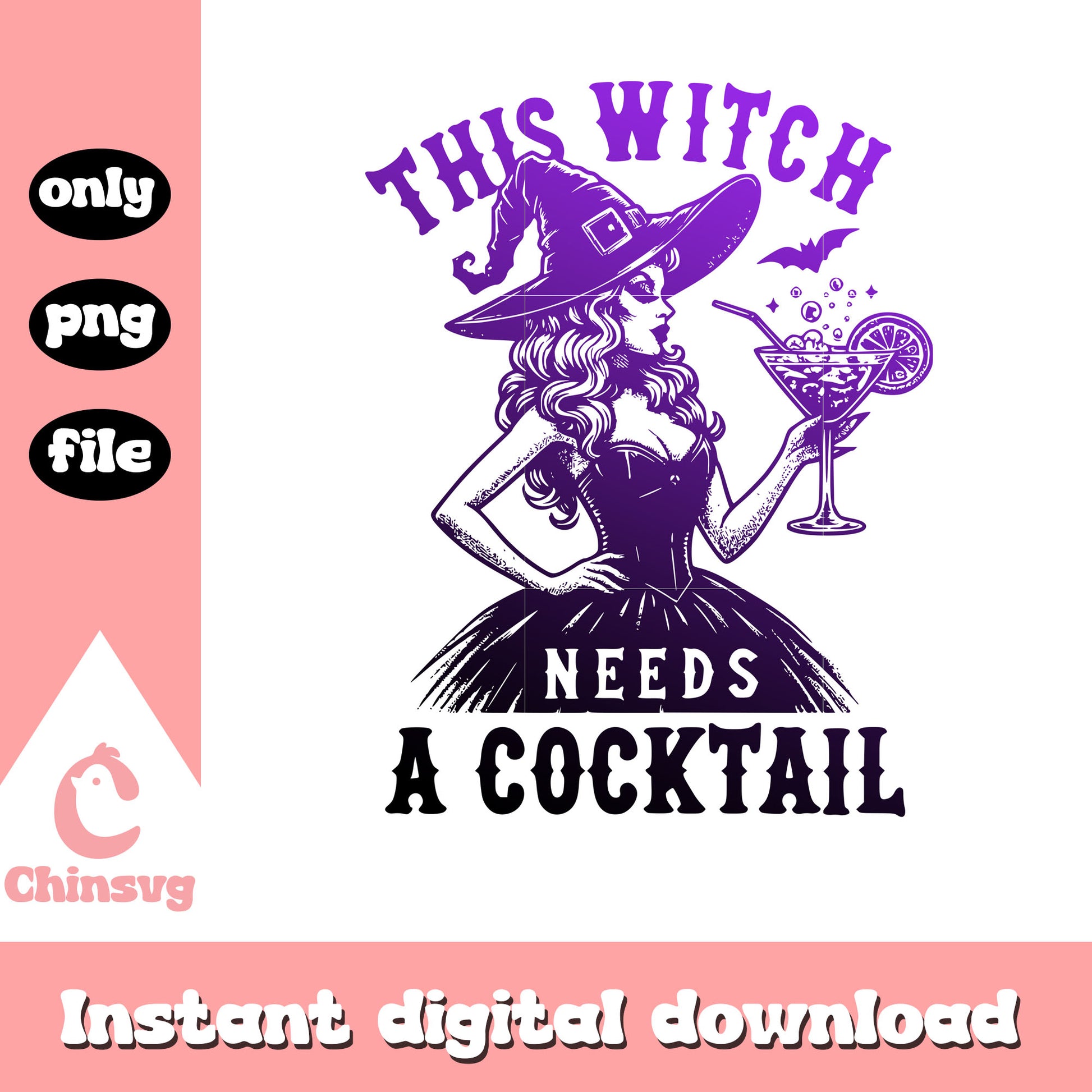 This witch needs a cocktail png, halloween movies png