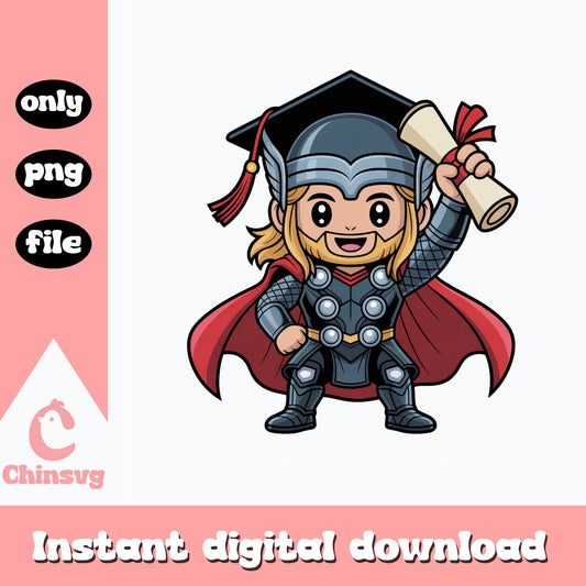 Thor Graduation PNG, Marvel Superhero Graduate, Avengers PNG