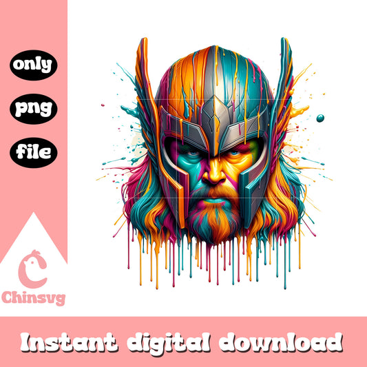 Thor avengers arts face design png, marvel characters png