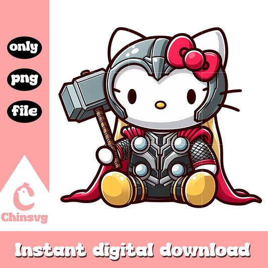 Thor character hello kitty cosplay png, the avengers png