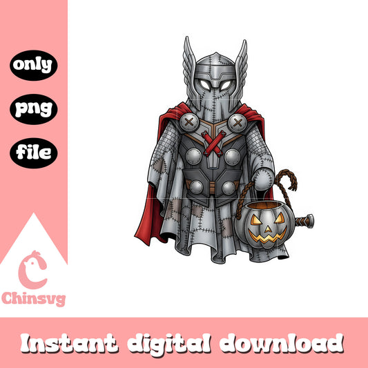 Thor ghost hand candy halloween png, halloween thor png