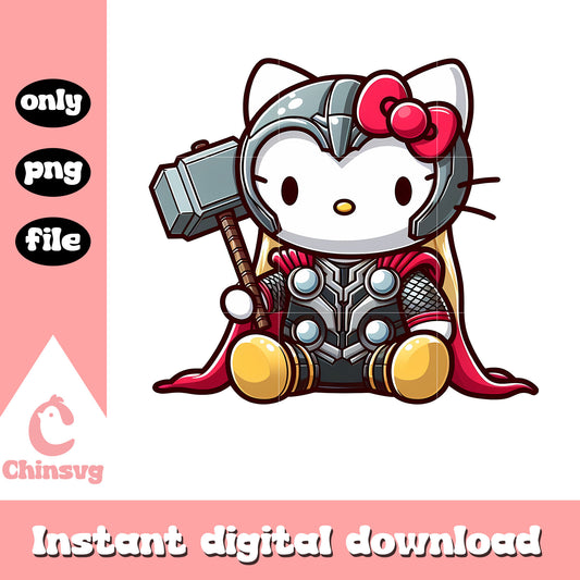 Thor x hello kitty png, sanrio hello kitty png, advengers png