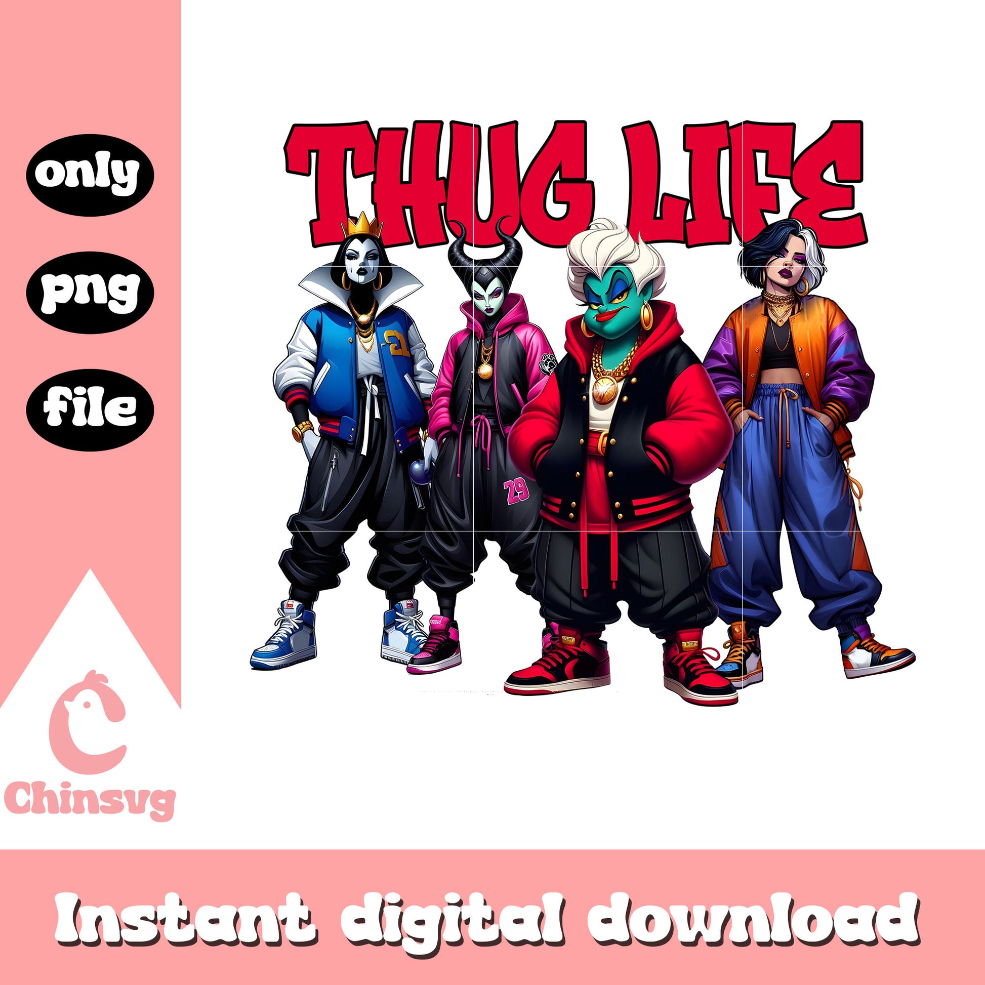 Thug life disney villains characters png, villains disney villains png 
