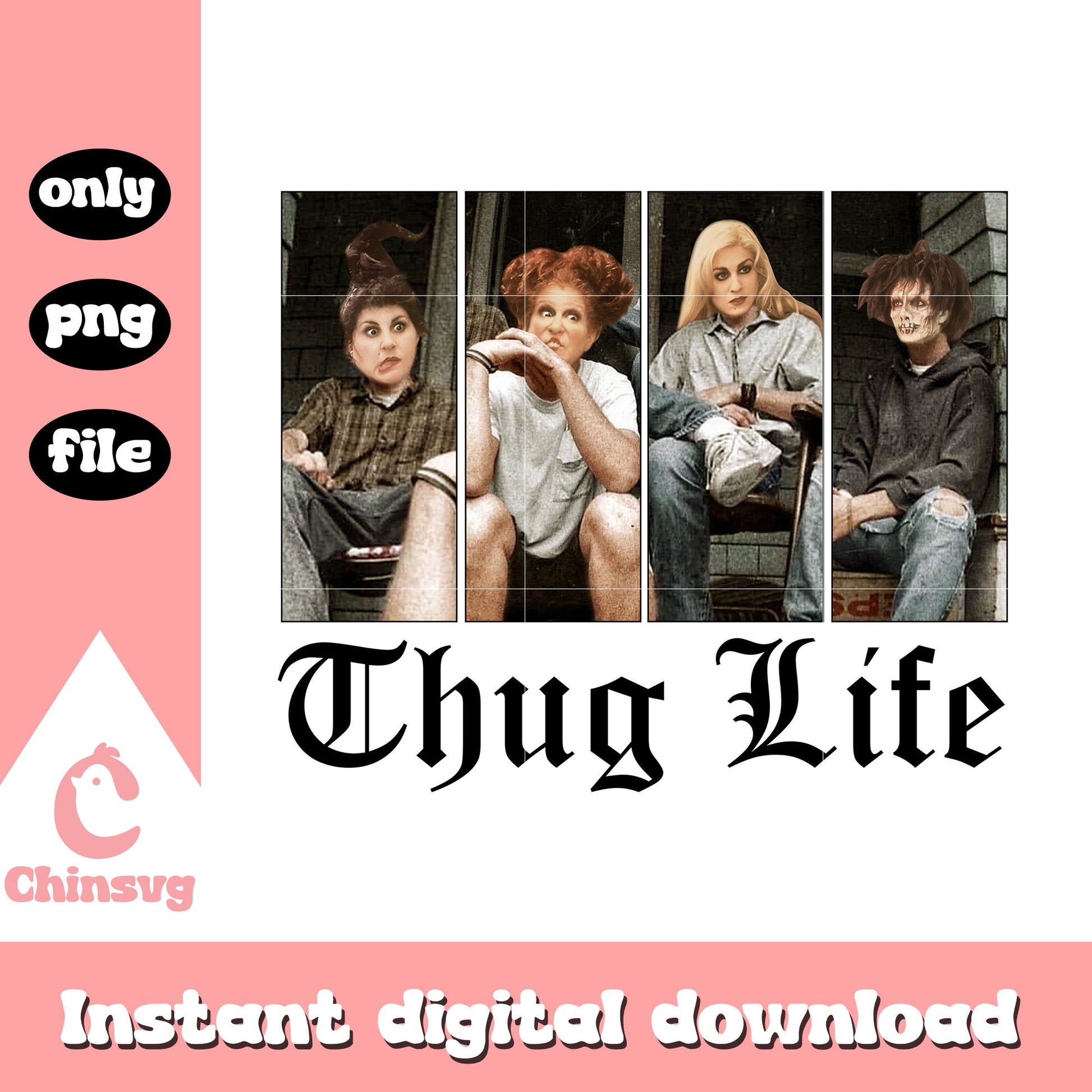 Thug life hocus pocus art png, thug life sanderson sisters png