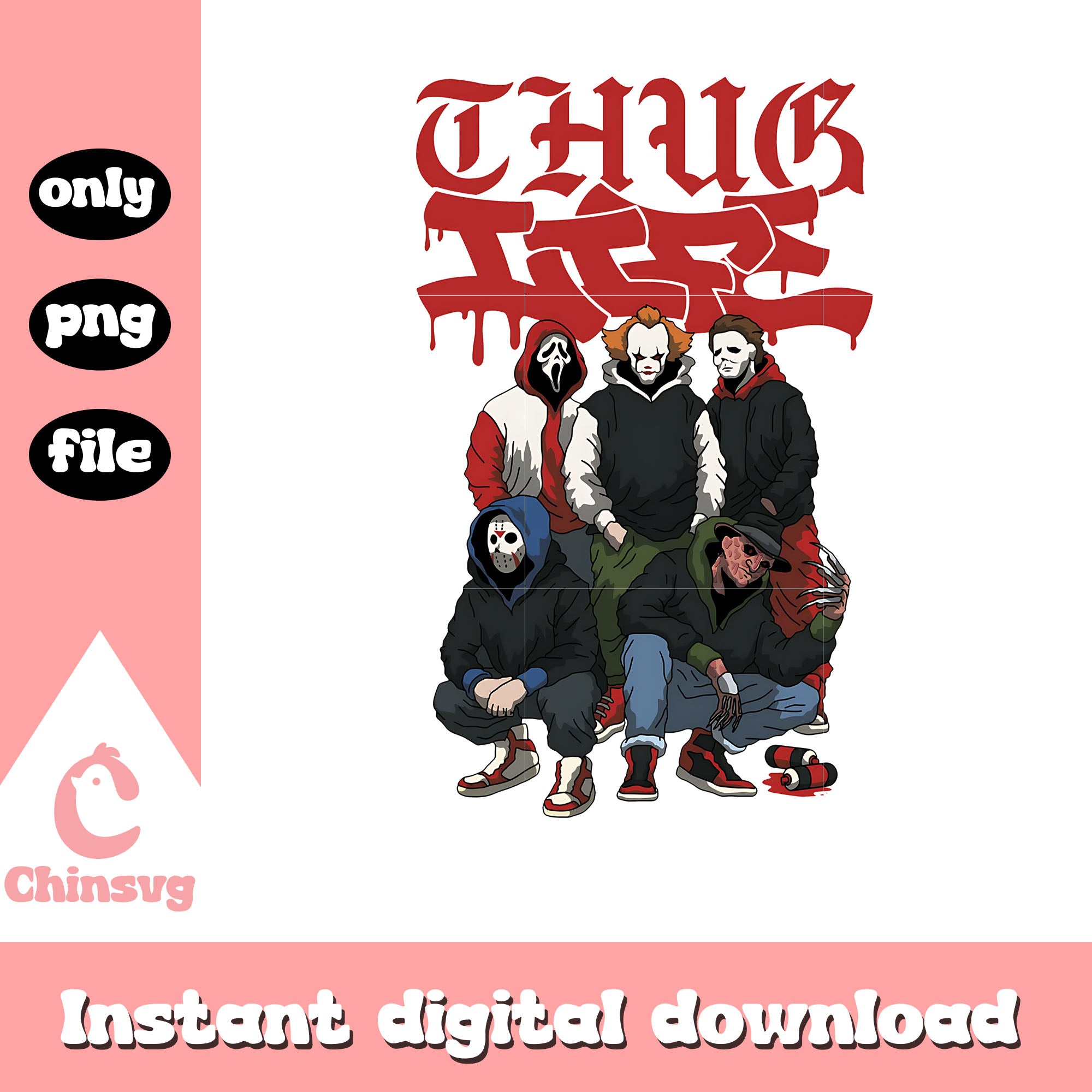 Thug life horror characters design png, scary movies png – Chinsvg