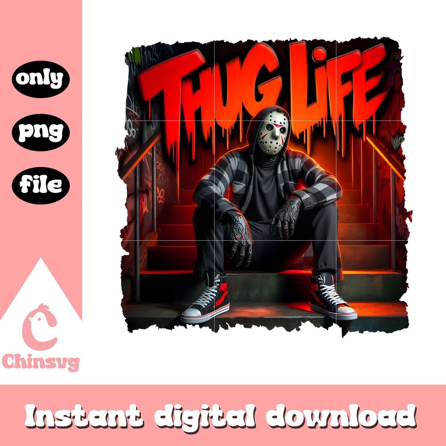 Thug life jason voorhees blood horror png, jason voorhees character png