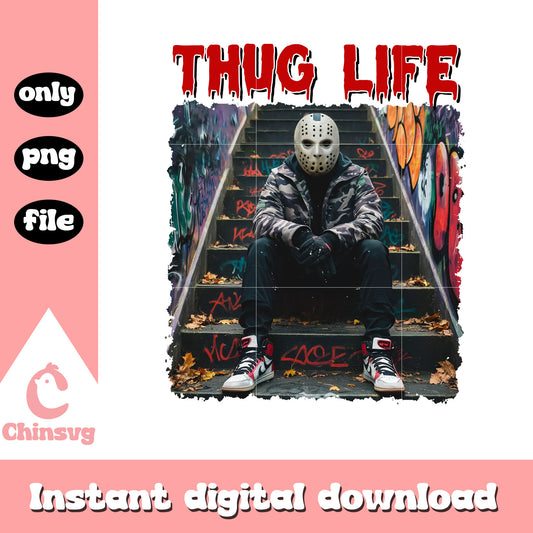 Thug life jason voorhees character clipart png, jason voorhees movie png