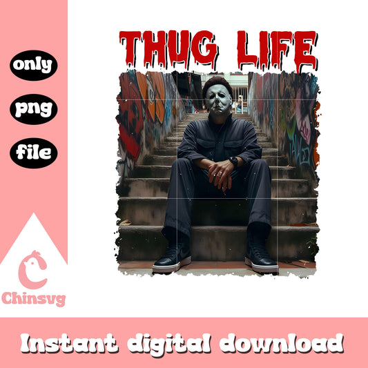 Thug life michael myers character clipart png, michael myers movie png