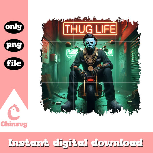 Thug life michael myers design png, thug life character png