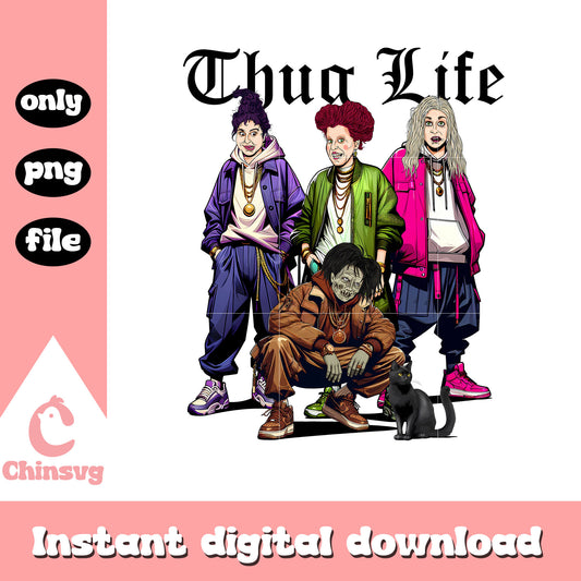 Thug life sanderson sisters gangster art png, sanderson sisters hocus pocus png
