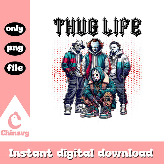 Thug life spooky movies gangster png, famous horror movie characters png