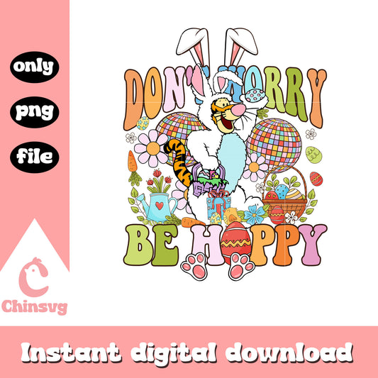 Tiger on easter day png, easter eggs png, disney character png