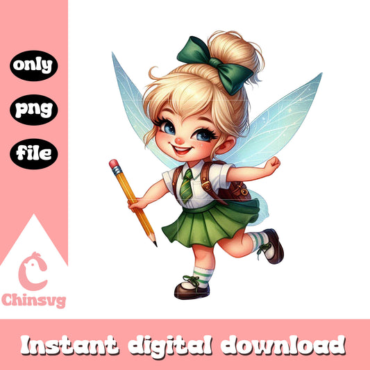 Tinker Bell character back to school png, school shooting todaypng