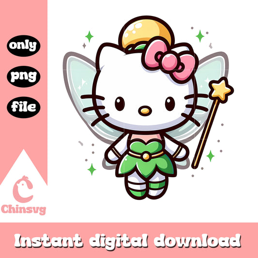 Tinker bell hello kitty png, hello kitty png, cartoon png